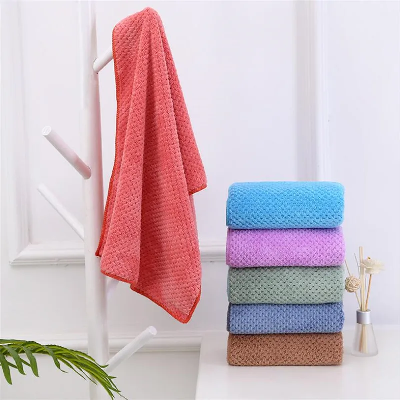 35x75cm Soft Hand Towel Plus Thick Adult Sport Hand Towel Pineapple Strong Water Absorption Face Hand Towel 10 Colors