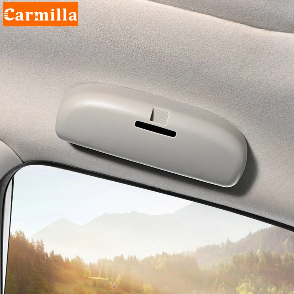 Carmilla Car Glasses Box for Hyundai Tucson Elantra Verna Solaris IX30 IX35 IX45 Sonata Santa Fe Sunglasses Holder Case Parts