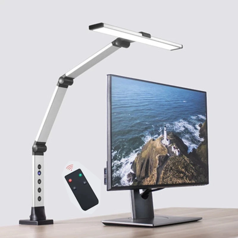 Eye Protection Learning Special Desk Lamp Work Desk Office Large Range Computer Screen Hanging Lamp LED Clip Type Table lamp