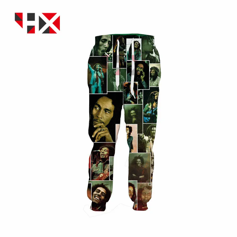 2021   Newest Rock Reggae BOB Marley Face Smile 3D Pants Unisex  Fashion Casual Sweatpants Trousers HX207