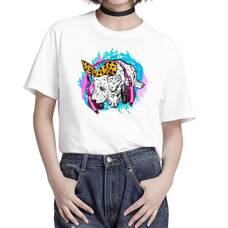 

New creative print women fashion summer T-shirt Cute pets print short sleeve Ladies summer casual short-sleeved clothes