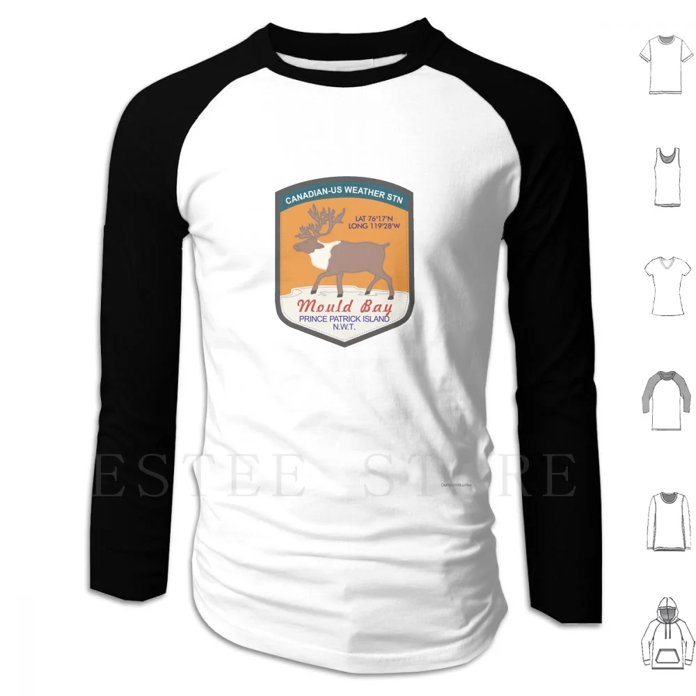 Mould Bay Weather Station Hoodies Long Sleeve Mould Bay Prince Island Northwest Territories Arctic High Arctic Weather