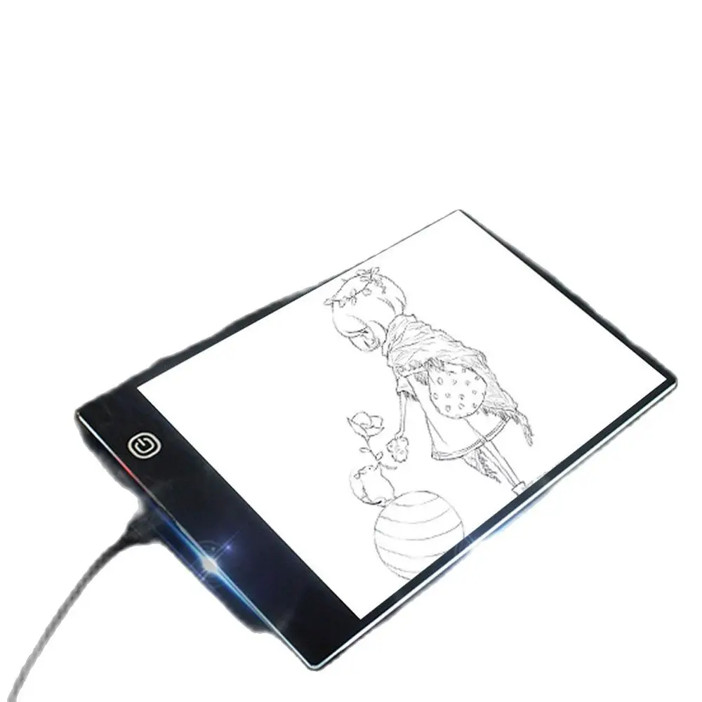 Placa de esboço a5 de led para desenho, tablet com luz de led, pintura de diamante, proteção para os olhos, placa de cópia, ferramenta de ensino, criação