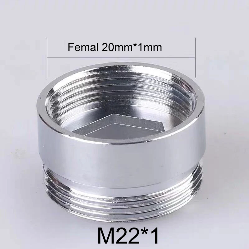 Copper Nickel Plated M22 Reducer Faucet Adapter 16 18 20 22 24 26 28 30mm Male Female  Kitchen Bathroom Brass Water Tape Joint