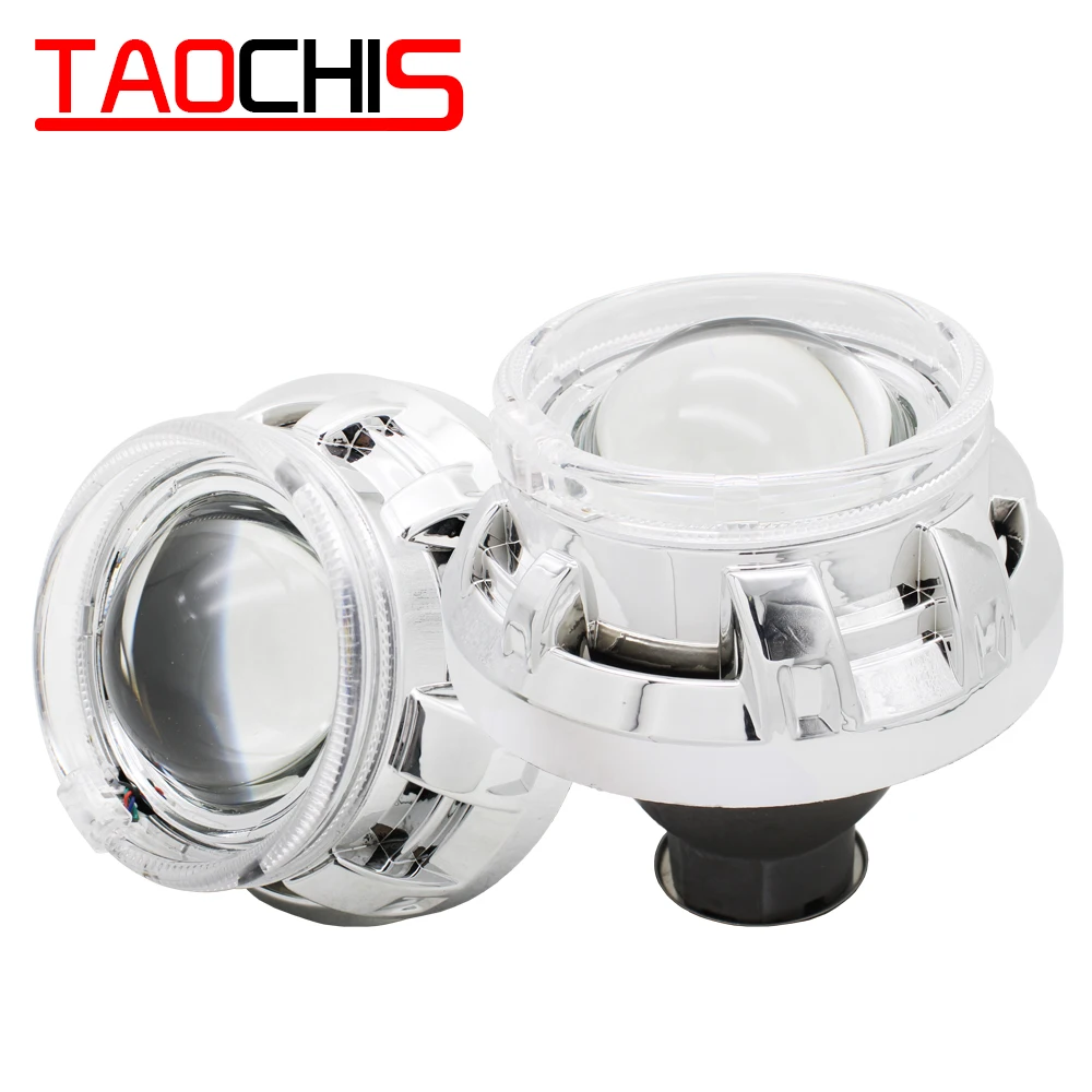 TAOCHIS 3.0 Inch Bi Xenon Projector Lens Kit for Q5H7  With Shroud APP Control Angel Devil Eyes Modify Head Light