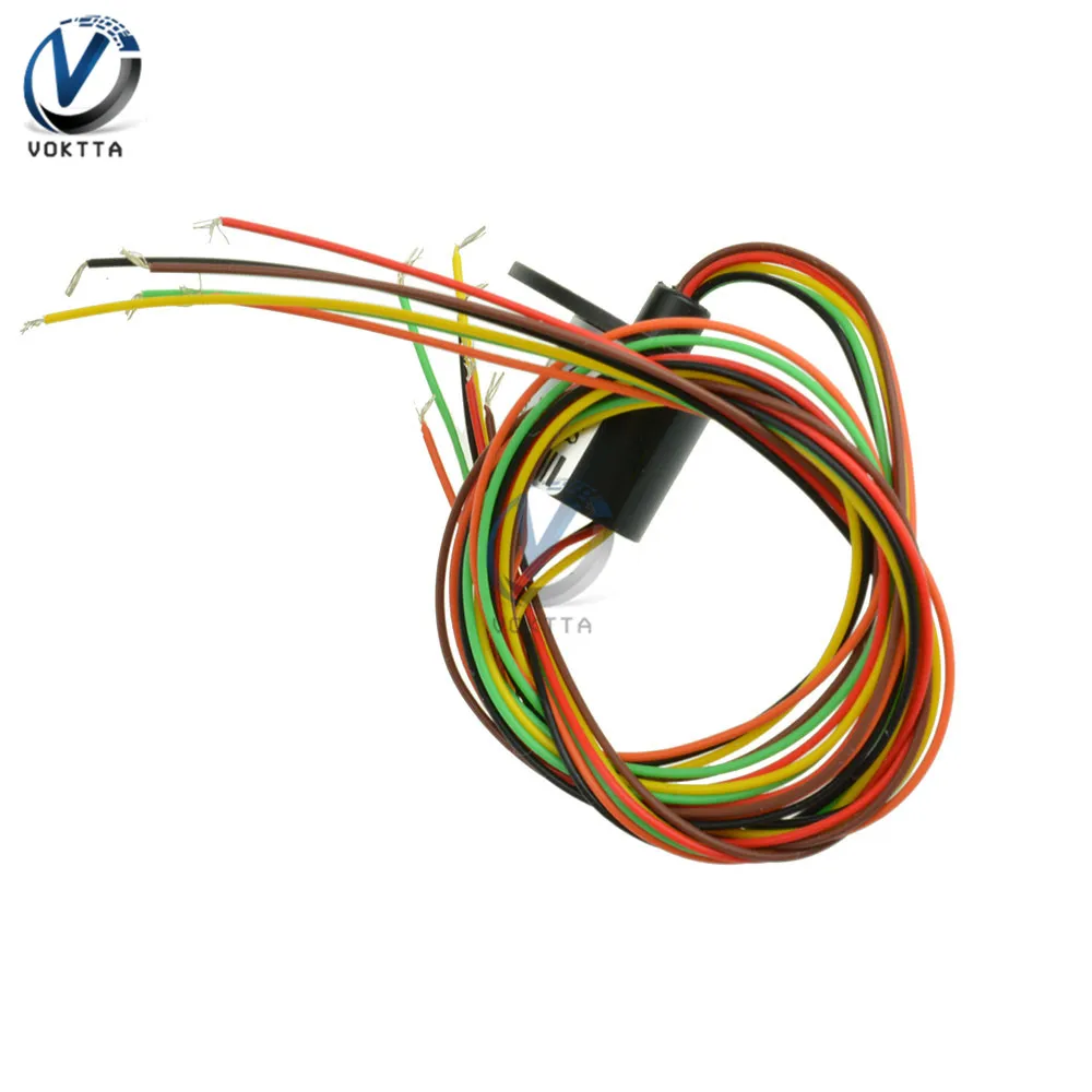 Ac 240V 6-Way Geleidende Slip Ring 300Rpm 2A Voor Monitor Robotic 12.5Mm Engineering Plastics 1000 nsulation Weerstand