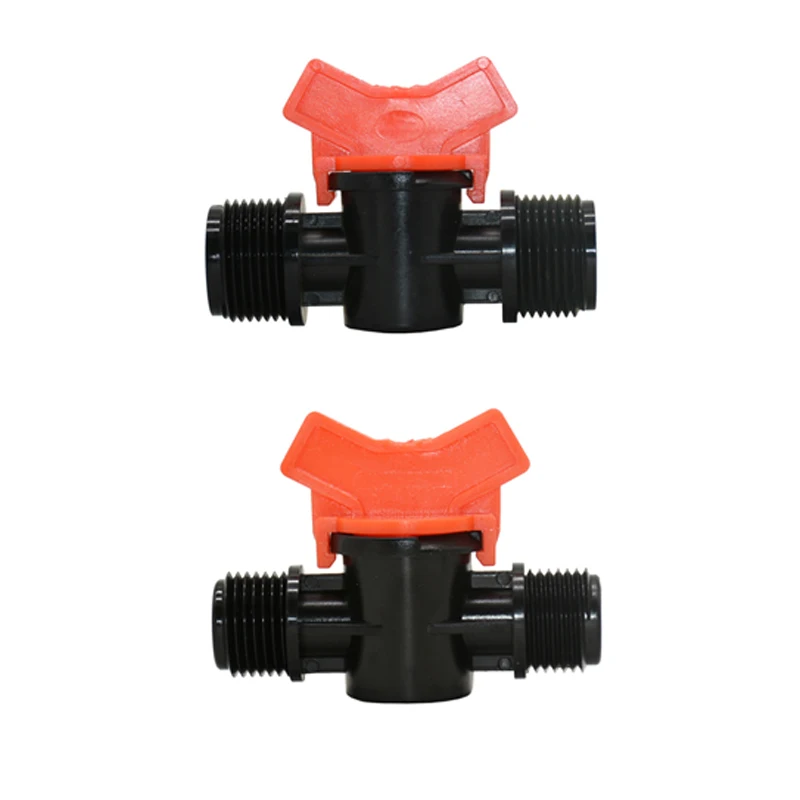 Male 1/2 to 1/2 garden hose tap 3/4 to 3/4 irrigation Water valve 2-way garden hose waterstop Connector cranes 1pcs