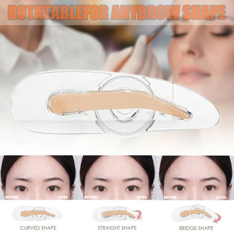 Adjustable Eyebrow Stamp Portable 3 Natural Brow Type Beginner Eyebrows Lazy Quick Make up Seal Tools