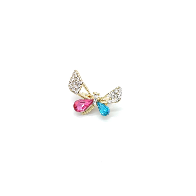 PD BROOCH New Small Brooch Zircon Butterfly Exquisite Chic Brooch Anime Pins Enamel Pin Jewelry Scarf Mask Fixed Decoration