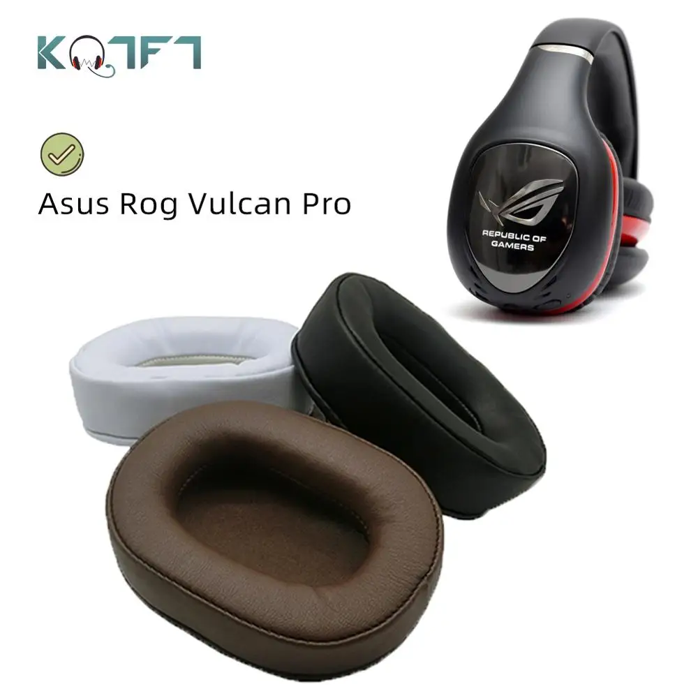 

KQTFT 1 Pair of Replacement EarPads for Asus Rog Vulcan Pro Republic of Gamers Headset Ear pads Earmuff Cover Cushion Cups