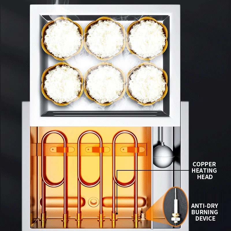 Scatola di vapore elettrica commerciale caldaia per cottura a vapore 220V/380V panini al vapore per la cottura del riso armadio per la cottura a vapore Macchina per la cottura a vapore del riso verticale