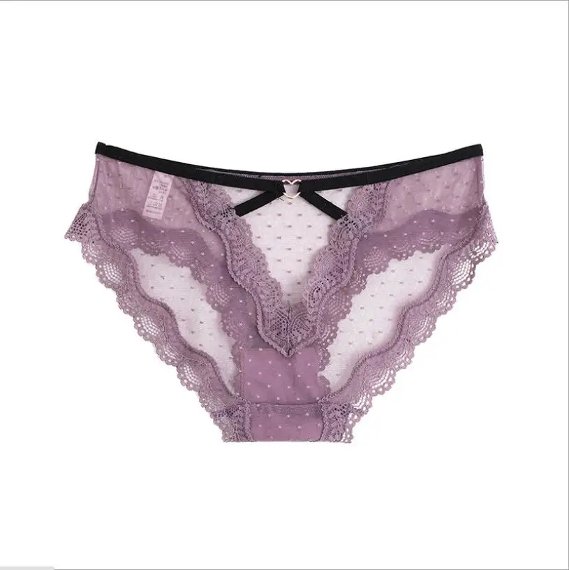 الفرنسية الجوف خارج مثير ملابس داخلية شفافة النساء المثيرة القلب الديكور سراويل الأزهار الدانتيل ملخصات سلس الملابس الداخلية S1271