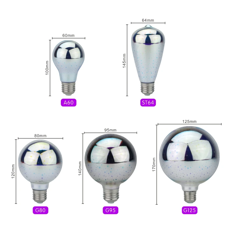 Decoração 3d lâmpada led e27 6w 110v 220v vintage edison lâmpada estrela fogos de artifício lâmpada feriado luz da noite novidade árvore de natal