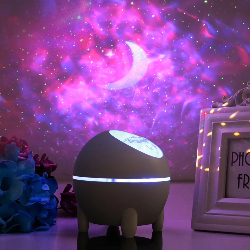 USB LED Night Light Projector Galaxy Lamp Moon Music Starry Water Aurora LED Projector Light Bluetooth-compatible For Home Decor