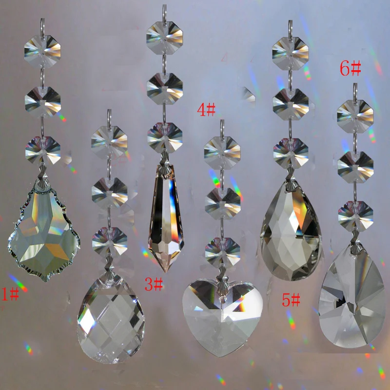 2PC/Set Chakra Suncatcher Hanging Crystal Feng Shui Rainbow Prism Sparkling Christmas Presents