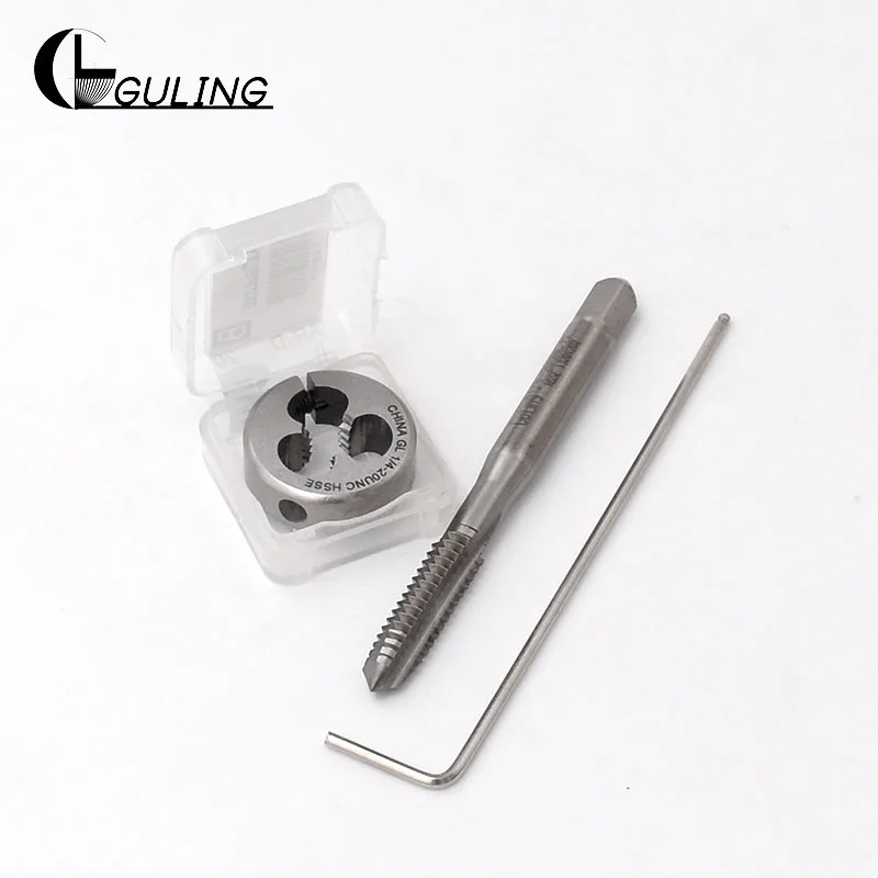 GULING HSSE Tap และ Die ชุด M1X0.25 Hand Taps และรอบตาย