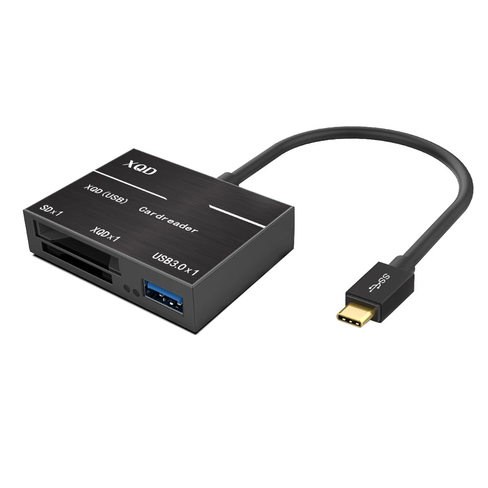 Tersedia USB 3.0 Tipe C USB Ke SD XQD Kabel Adaptor Pembaca Kartu Kamera USB 3.0/2.0 XQD ABS Portabel untuk Seri Sony G