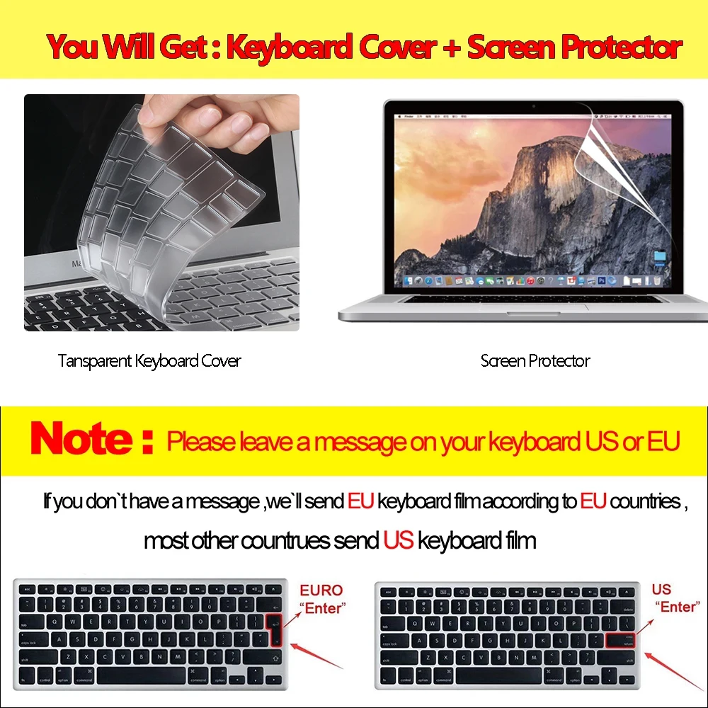 3D Print Space Case For Apple MacBook Air 13.3 Retina 12 13 15 Mac Pro 14 16 A2442 A2141 A2485 2021 Touch Bar Keyboard Cover