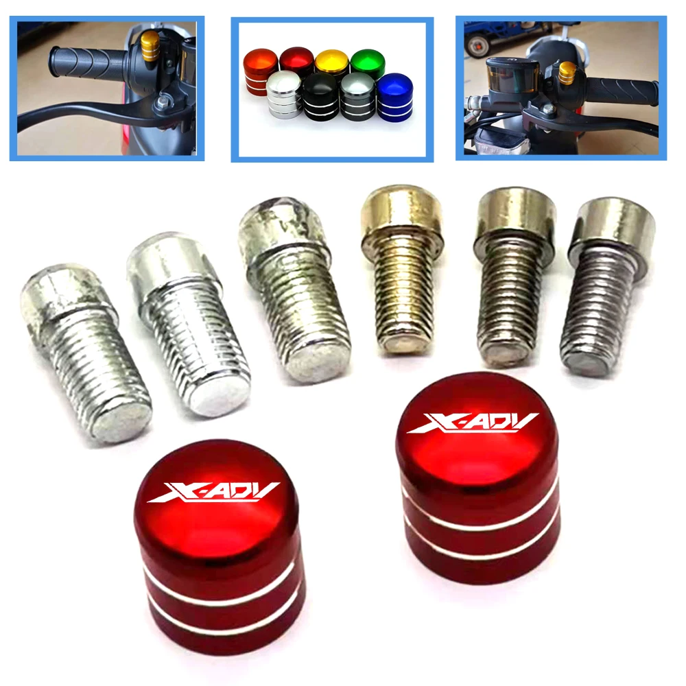 For Honda XADV X-ADV 750 150 XADV750 Motorcycle rearview mirror thread bolts rear view adapter screws Decorative cover