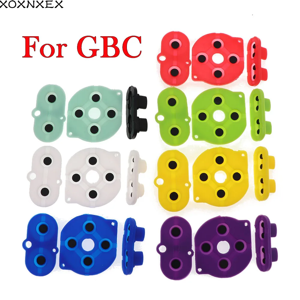 Botões condutores de borracha colorida, A B D-pad para Nintendo GameBoy, Color GBC, Silicone Start Select Keypad, 1 conjunto