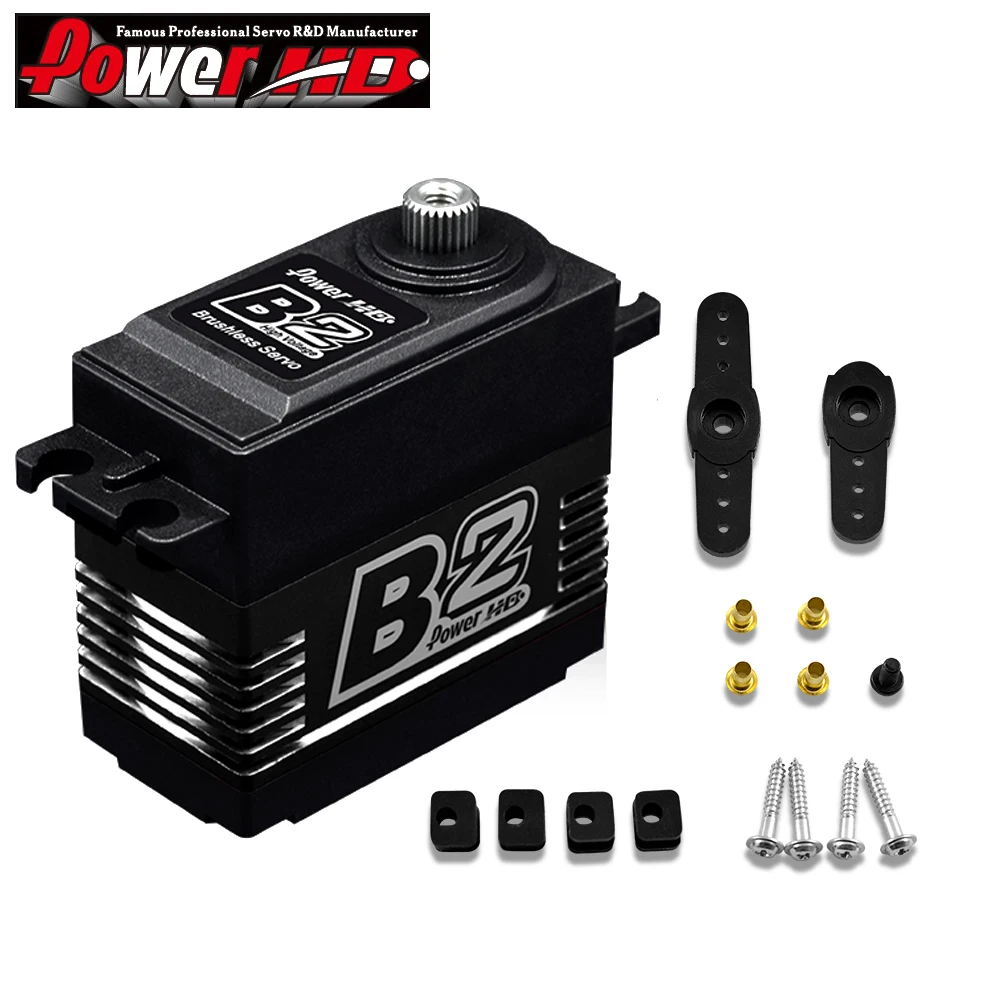 

Power HD B2 6.0-7.4V 35kg Dual Ball Bearing Brushless Digital Servo For Climbing Car Truck Fixed-wing 50-100CC Gasoline Engine