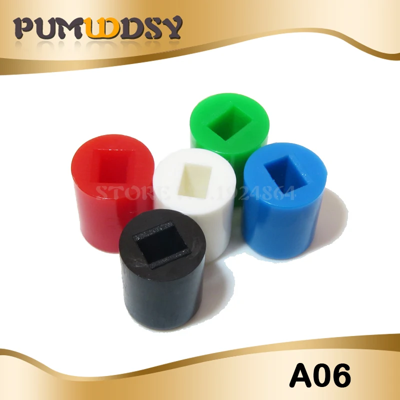 20PCS Tactile Push Button Switch Cap 7mm Applies to 5.8*5.8 7*7 8*8 8.5*8.5 Self-locking Switch Button Cap A06