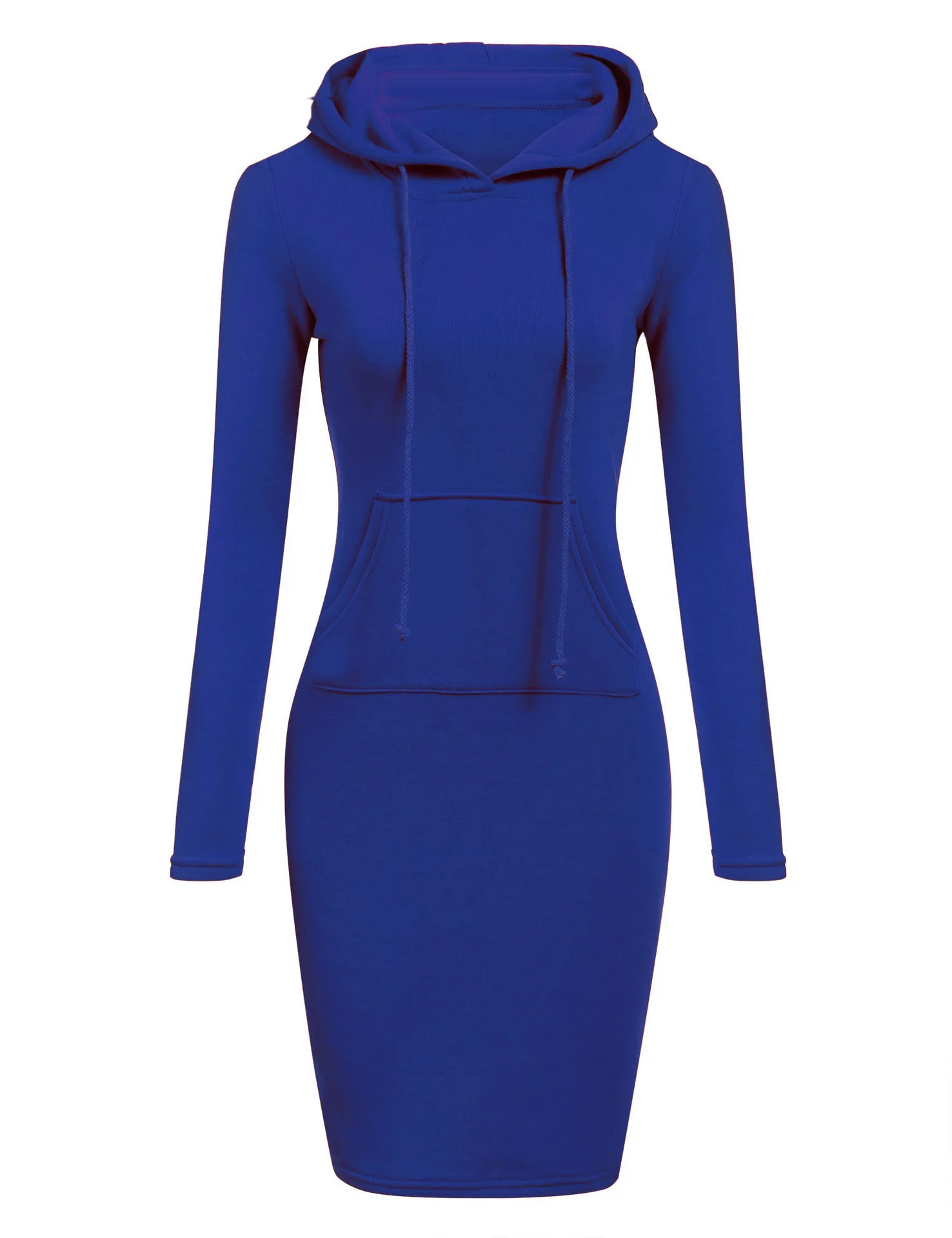 Women long Hooded Sweatshirts Dress 