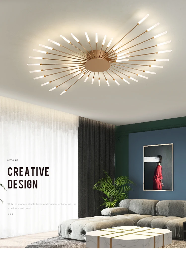 QIYIMEI Modern Ceiling Lights LED Luster Indoor Lighting For Bedroom Hall Living Kids Room Acrylic Lamps Fixture Frame 175-260V