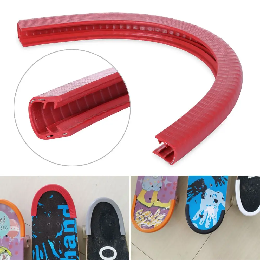 Borracha e aço moda bumpers, U-channel Design Crash Rubber Strip, Guardas de skate, Protetor de skates