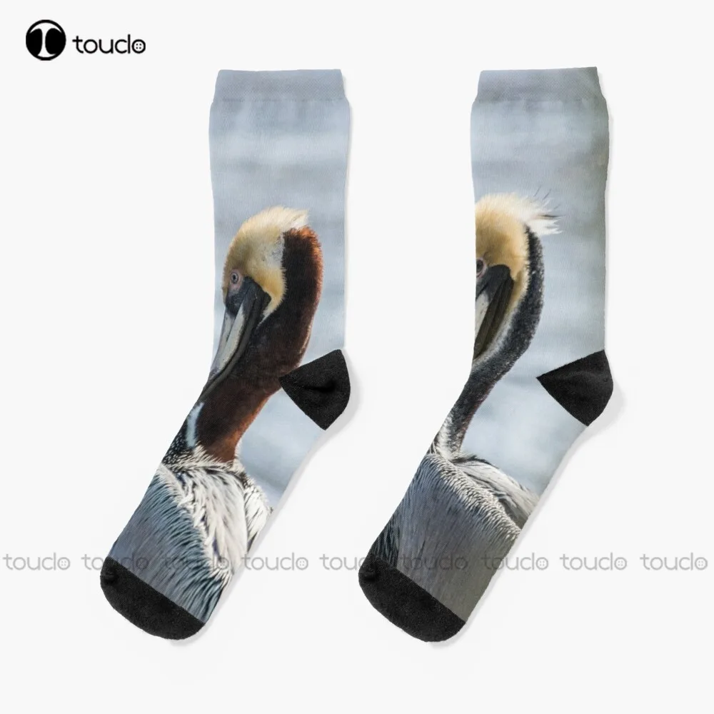 

Brown Pelican 3 Socks Unisex Adult Teen Youth Socks Personalized Custom 360° Digital Print Hd High Quality Christmas Gift