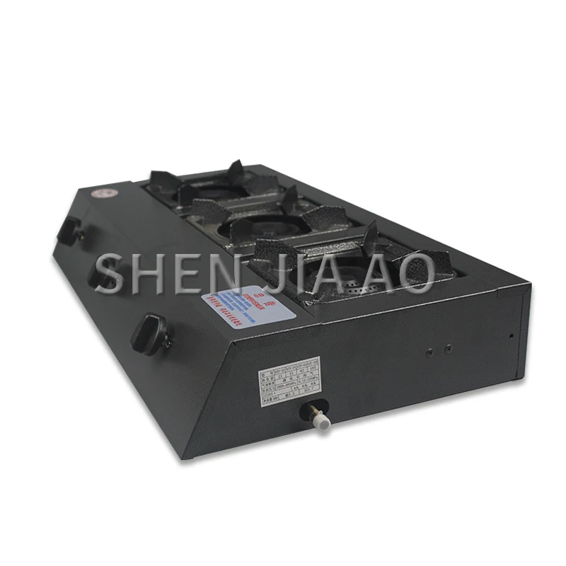 الطبيعية/المسال موقد غاز موقد غاز مع لوح من الصلب المقاوم للصدأ 3 حفرة النار موقد غاز موقد غاز التجارية