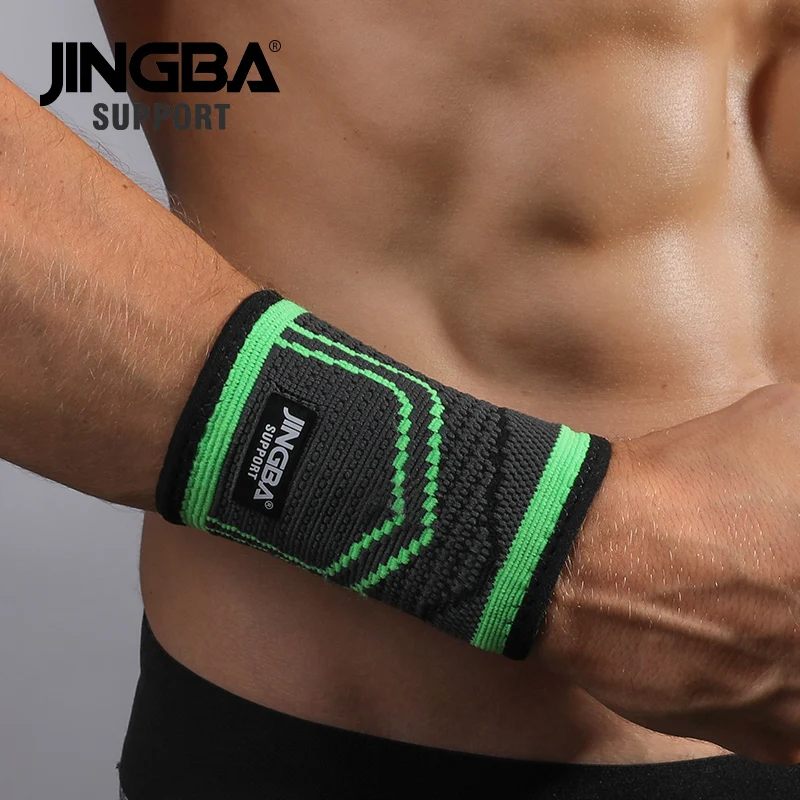 JINGBA SUPPORT Nylon Wristband Support weightlifting Bandage Wrist Support Protective gear wrist band men Tennis Badminton Brace