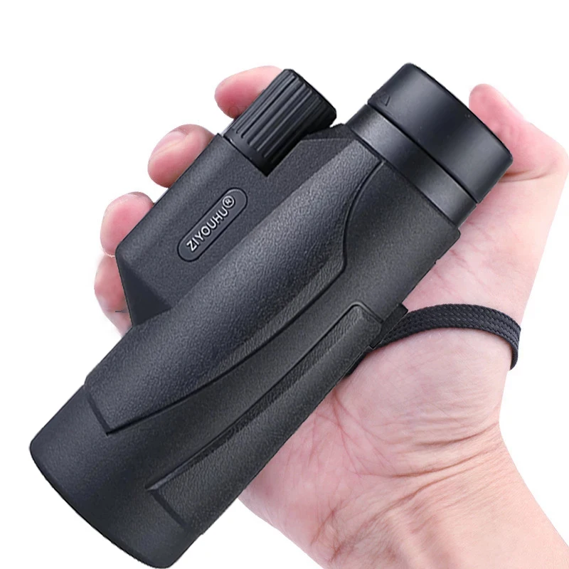 8X42 Professional Monocular Telescope Portable HD lll Night Vision Wide Angle 8X for Outdoor Hunting Hiking Bird-watching Observ