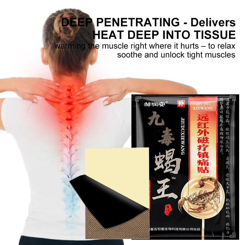 8-80Pcs Back Pain Patch Scorpion Venom Pain Relief Patch Back Muscle Arthritis Rheumatoid Treatment Anti Pain Knees Patch