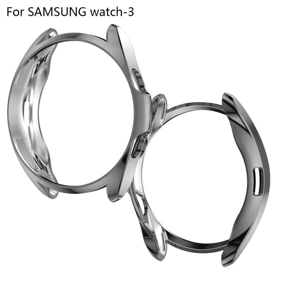 FIFATA para Samsung Galaxy Watch 3 41MM/45MM reloj inteligente TPU chapado carcasa protectora de silicona para Samsung Galaxy Watch 3 funda