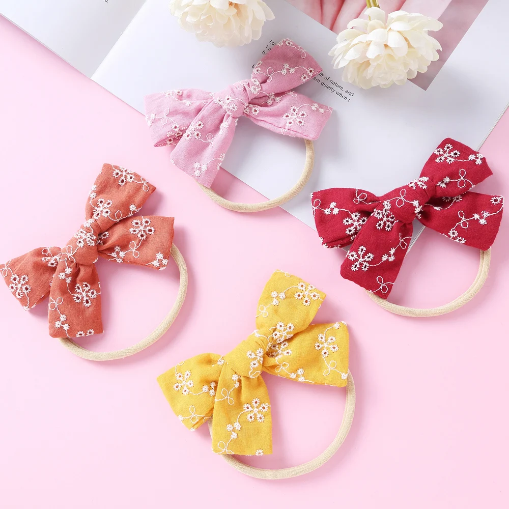 

36pc/lot Flower Nylon Headband 2021 New Lace Bow Nylon Baby Headband Hair Clips For Newborn Girl Kids Hairpins Hair Accessories