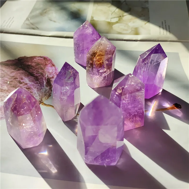 

Sale High Quality Natural Healing Crystals Stone Wand Amethyst Point For Christmas Decoration