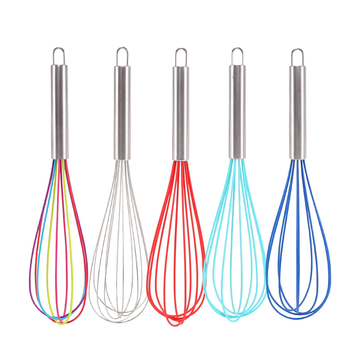 Hot 8/10/12 Inch Stainless Steel Egg Stirring Balloon Whisk Manual Egg Beater Mixer Kitchen Baking Utensil Cream Butter Whisk