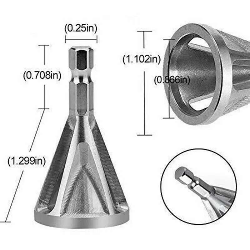 Utensile per smussatura esterna per sbavatura strumento per sbavatura in acciaio inossidabile per accessori per strumenti di riparazione filettatura bullone punta per smussatura