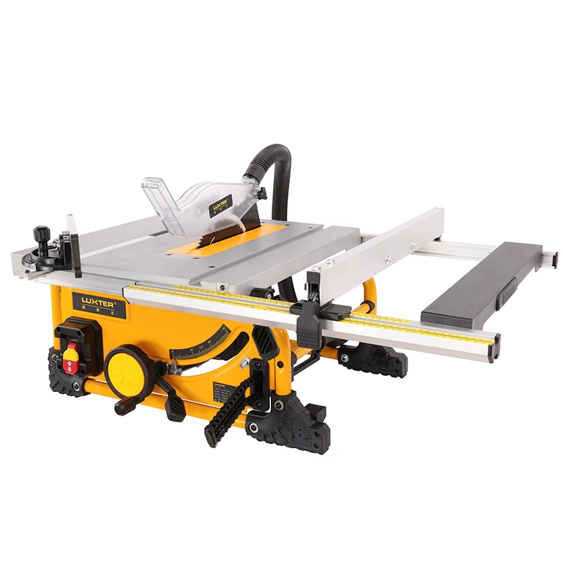 LUXTER Table Saw 210mm 8 Inch Wood Cutting Saw Dust Free With Extension Table Portable Woodworking Machine For Jobsite