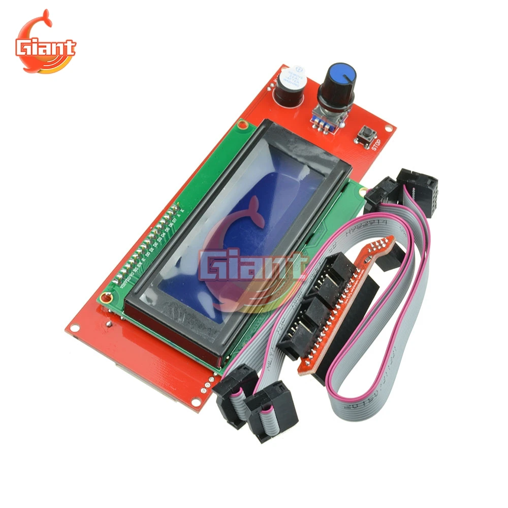 Imagem -03 - Display 3d Peças da Impressora Controlador Adaptador Inteligente Reprap Rampas 1.4 1.6 Mega 2560 Board 2004lcd Anet-a8 2004lcd