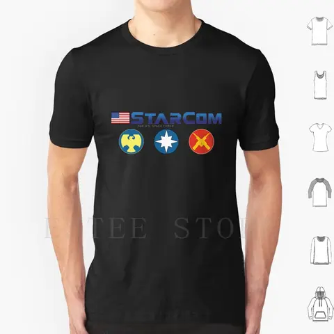 Starcom T Shirt DIY Big Size 100% Cotton 80s Toys Starcom