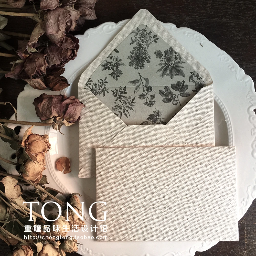 5pcs/lot Vintage Western Envelopes Wedding Invitations Printing Lining Envelopes Belly Band Invitation Stationary 4 Designs