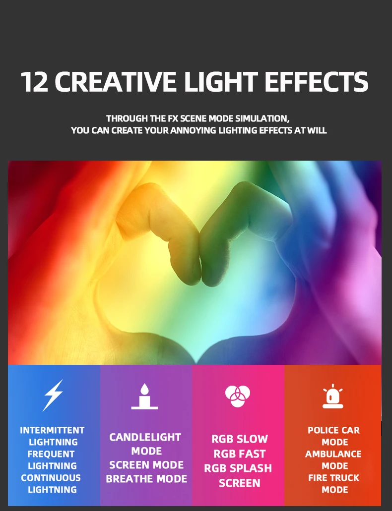 SOONPHO P10 RGB LED ضوء الفيديو 2500K-8500K معدن صغير كامل اللون ملء ضوء مصباح المدمج في بطارية للهاتف كاميرا اطلاق النار