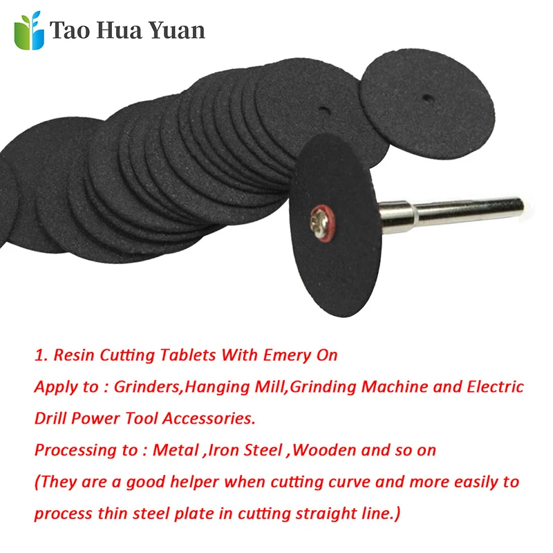 38pcs Abrasive Cutting Discs/2 Rods Cut Off Wheels Disc Dremel Accesories Dremel Rotary Tools Electric Metal Wood Cutting Tool A