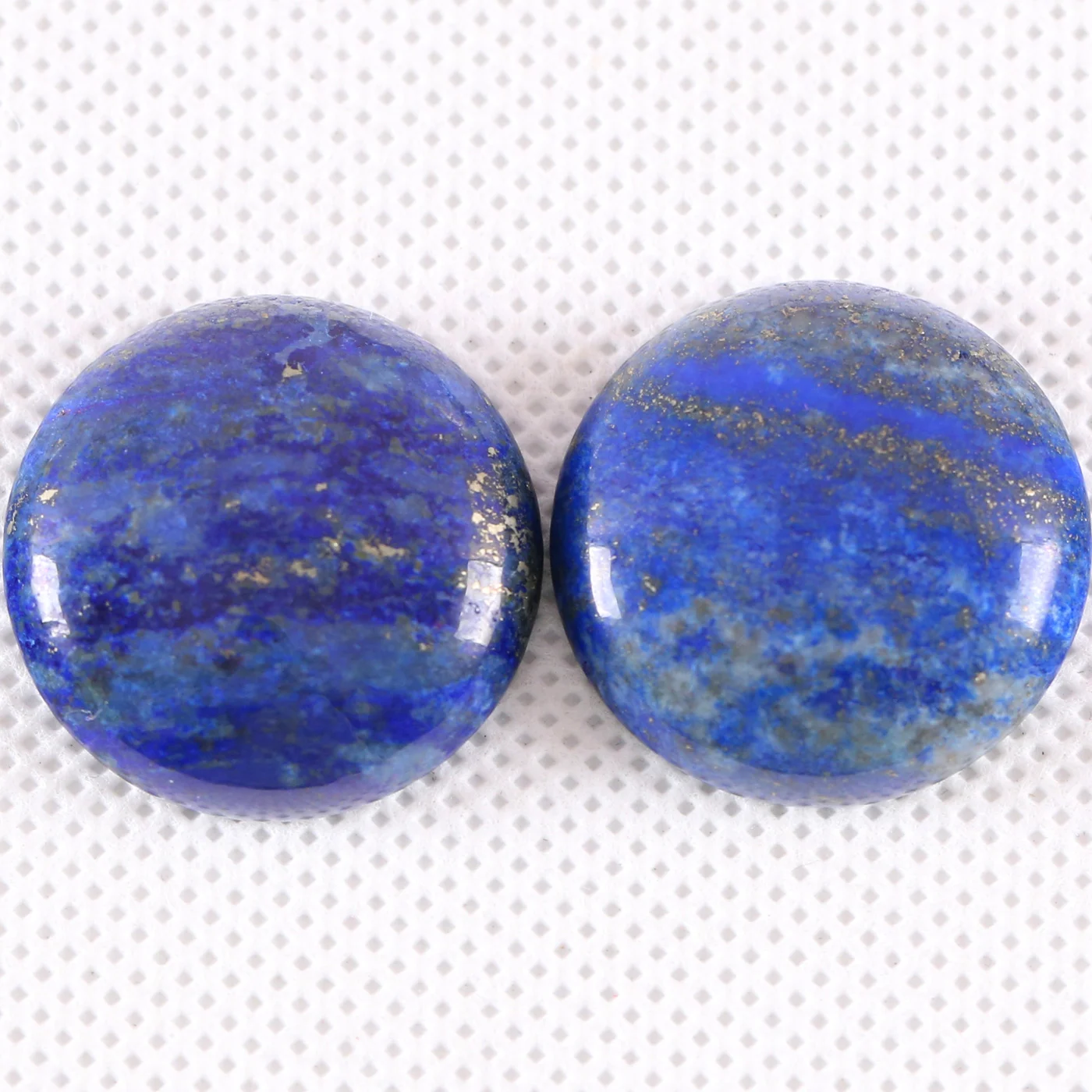 30MM Round Cabochon Natural Stone Blue Lapis No Drilled Hole Bead 2Pcs/Lot