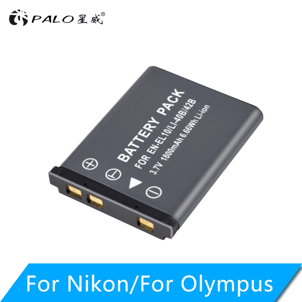 

PALO 3,7 V 1800mAh Li-40B Li40B Li 40B Li-42B EN-EL10 EN EL10 ENEL10 батареи цифровой камеры для Olympus Nikon Fujifilm Kodak