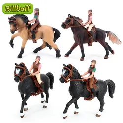 Simulation Equestrian Rider Horse Farm Animal Model Action Figures Decoration Early educational Toys for children Christmas gift