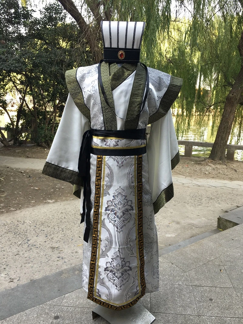 Ancient kungfu uniforms chinese traditional men clothing tang costumes dragon ancient emperor suits cosplay costume