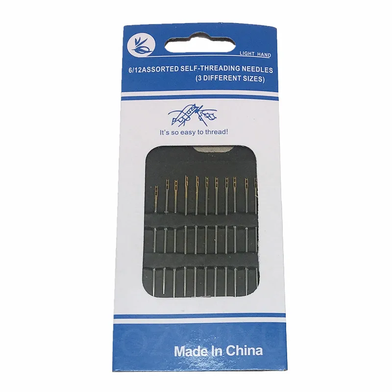 12pcs Stainless Steel Self Threading Needles Hand Sewing Needles Home Household Tools 5BB5841